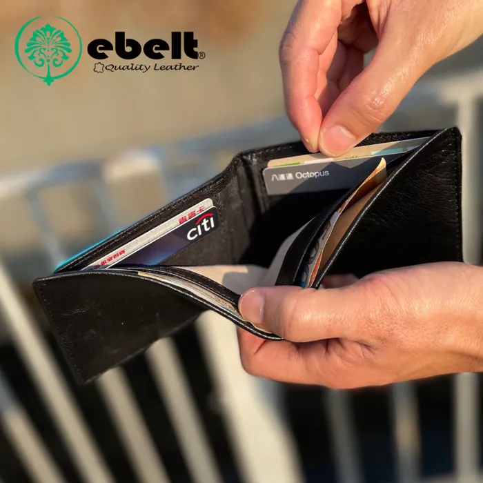 【香港品牌 EBELT】WM 112 RFID 印度製造山羊皮銀包／真皮皮夾錢包 RFID Goat Leather Wallet