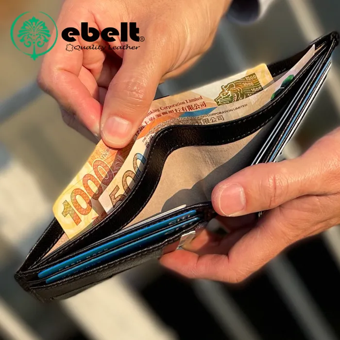 【香港品牌 EBELT】WM 112 RFID 印度製造山羊皮銀包／真皮皮夾錢包 RFID Goat Leather Wallet
