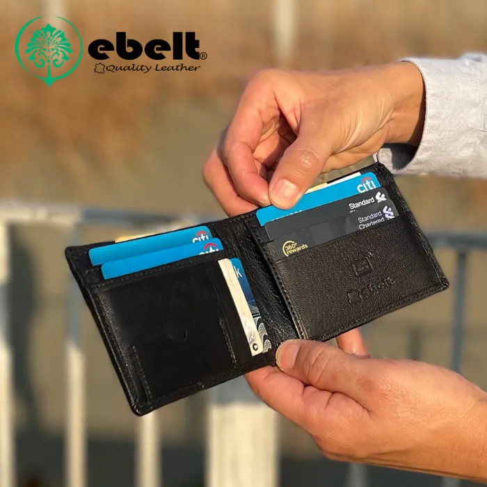 【香港品牌 EBELT】WM 112 RFID 印度製造山羊皮銀包／真皮皮夾錢包 RFID Goat Leather Wallet