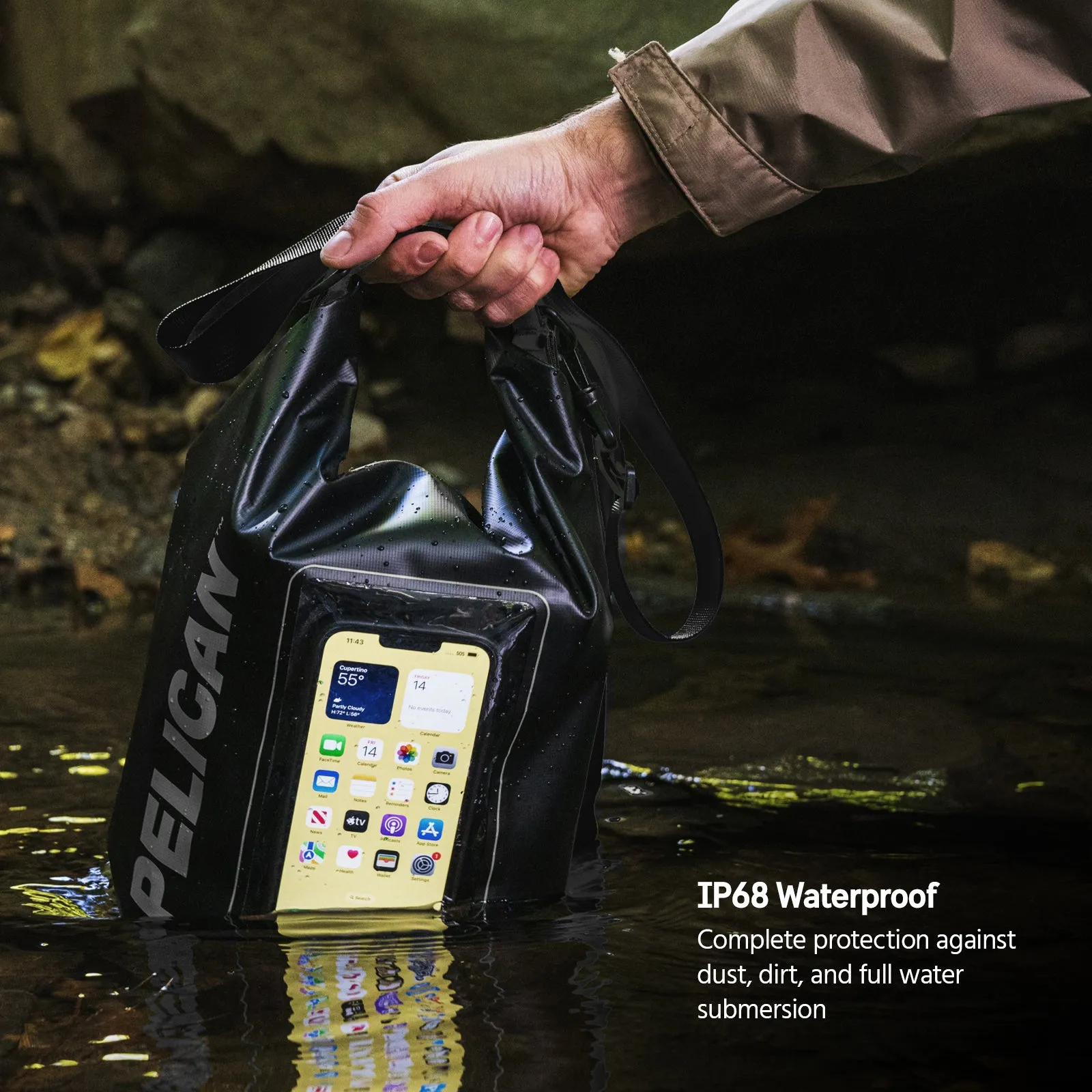 2 Pack Pelican Marine Water Resistant Dry Bag (Stealth Black)