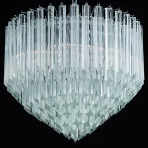60 Cm Custom Murano Glass Prism Point Chandelier