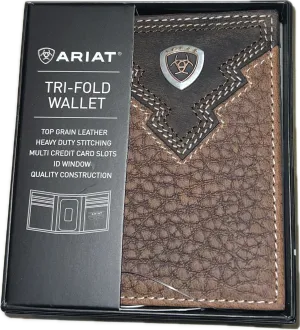 Ariat Tooled Leather Tri Fold Wallet-A35621282