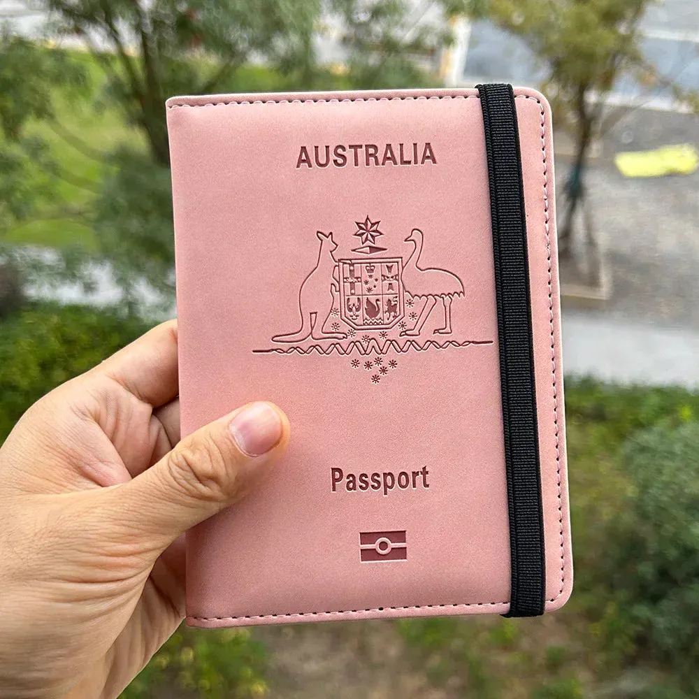 Australia Personalized Passport Holder Wallet Rfid personalised Australian Passport Cover Travel Passport Wallet Holder