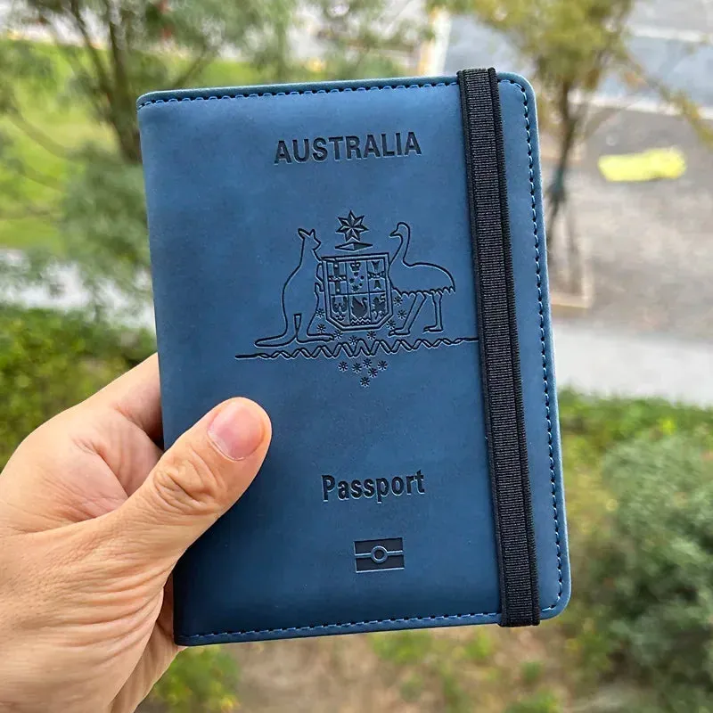 Australia Personalized Passport Holder Wallet Rfid personalised Australian Passport Cover Travel Passport Wallet Holder