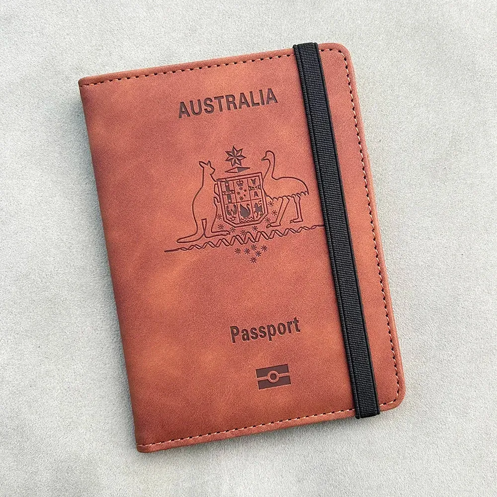 Australia Personalized Passport Holder Wallet Rfid personalised Australian Passport Cover Travel Passport Wallet Holder