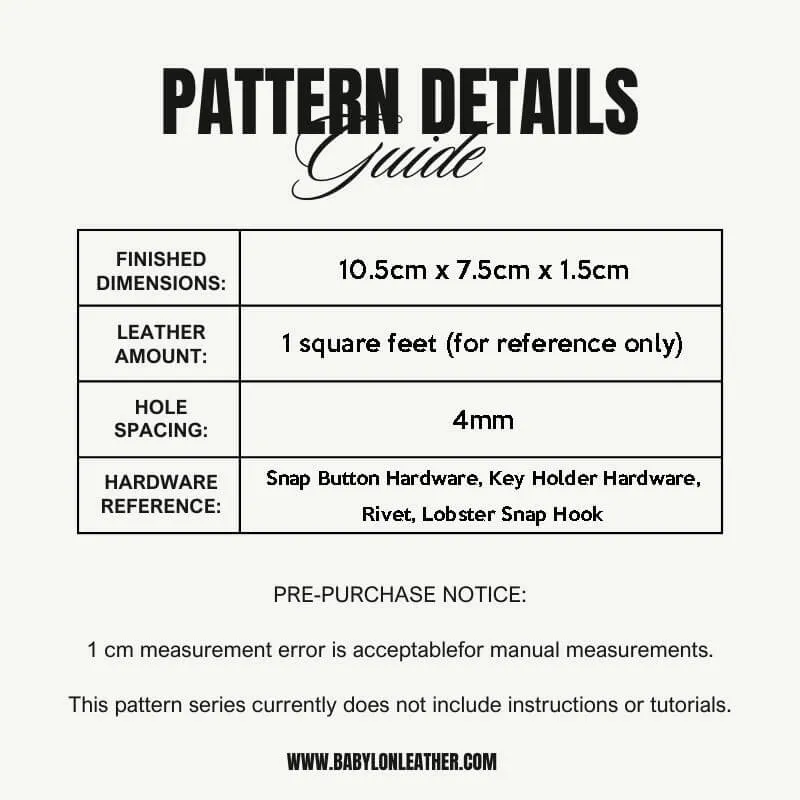 BABYLON™ Key Pouch Making Pattern AAB-744
