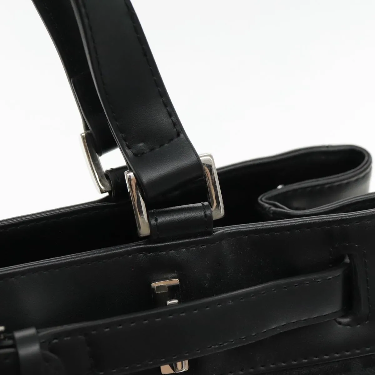 Balenciaga BB Logo Black Canvas Bag