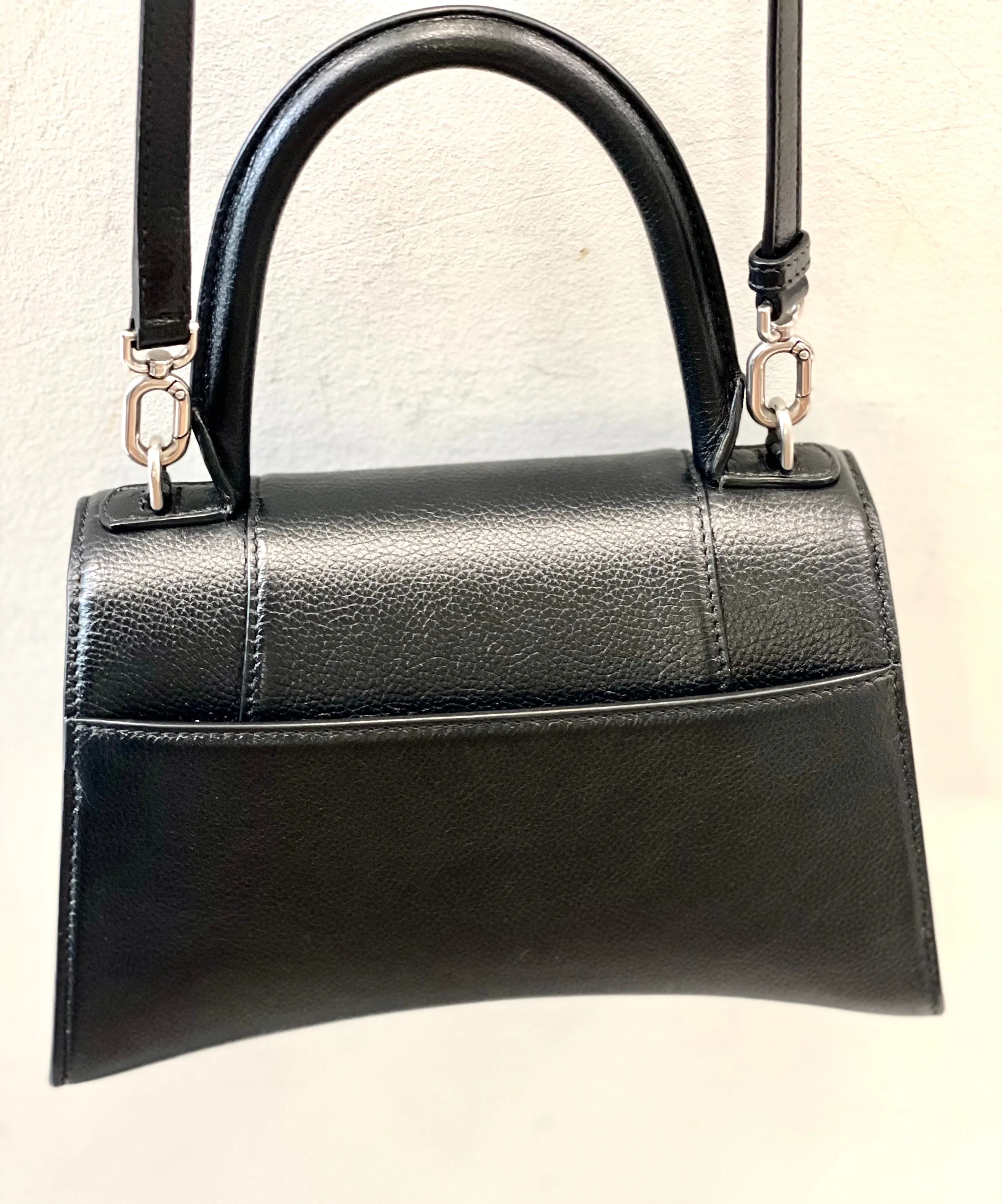 BALENCIAGA HOURGLASS SMALL CALFSKIN TOP HANDLE BAG