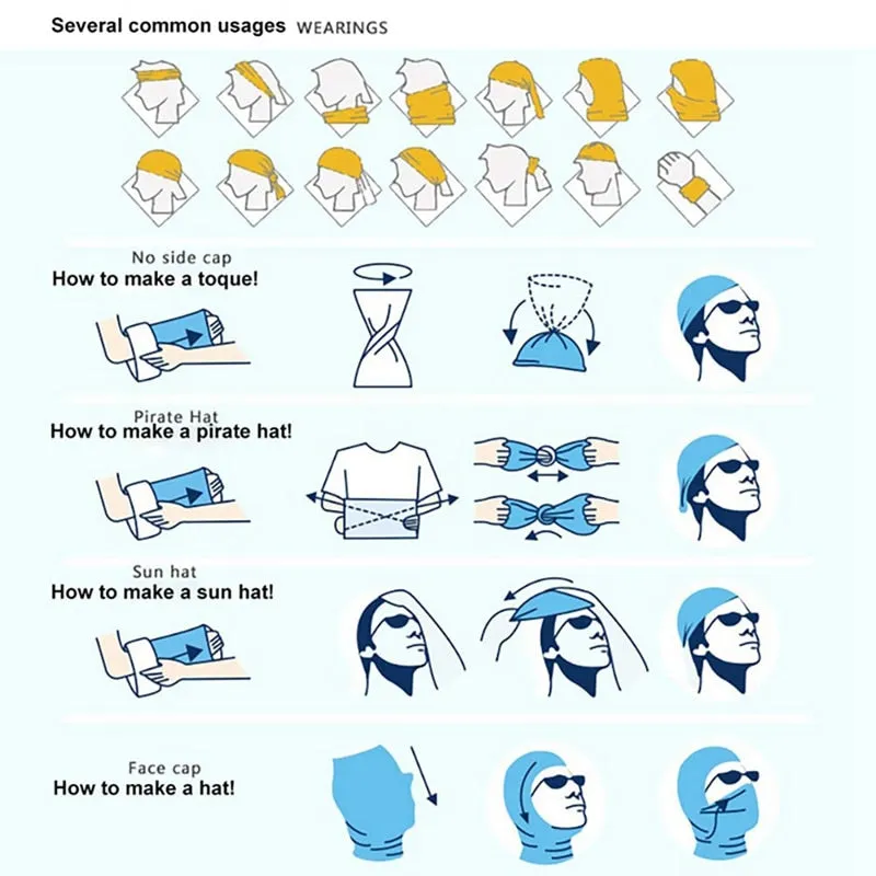 Bandana Women Men Flag Digital Printed Multi Functional Seamless Sacrf Quick Dry Sunshade Sweatband Hairband Cycling Neck Scarf