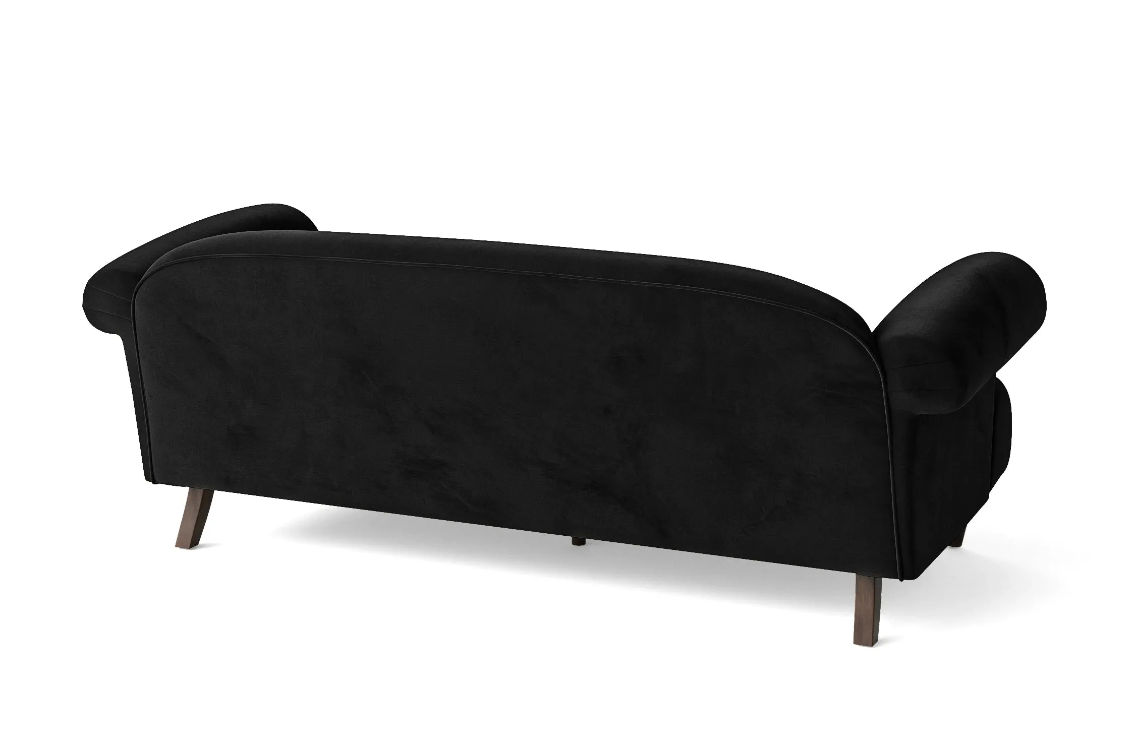 Barberton 3 Seater Sofa Black Velvet