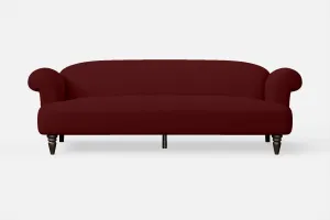 Barberton 4 Seater Sofa Red Leather