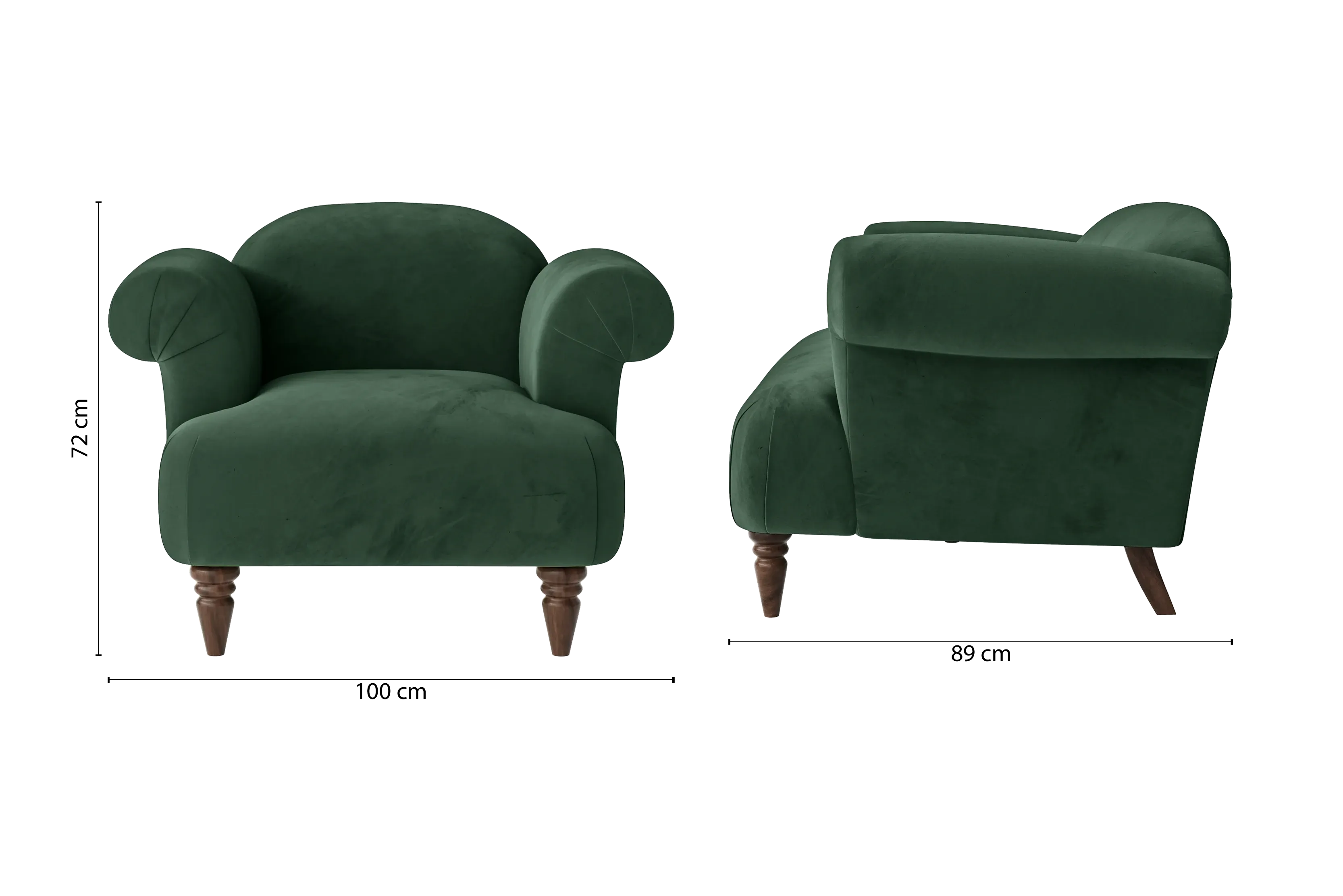 Barberton Armchair Green Velvet