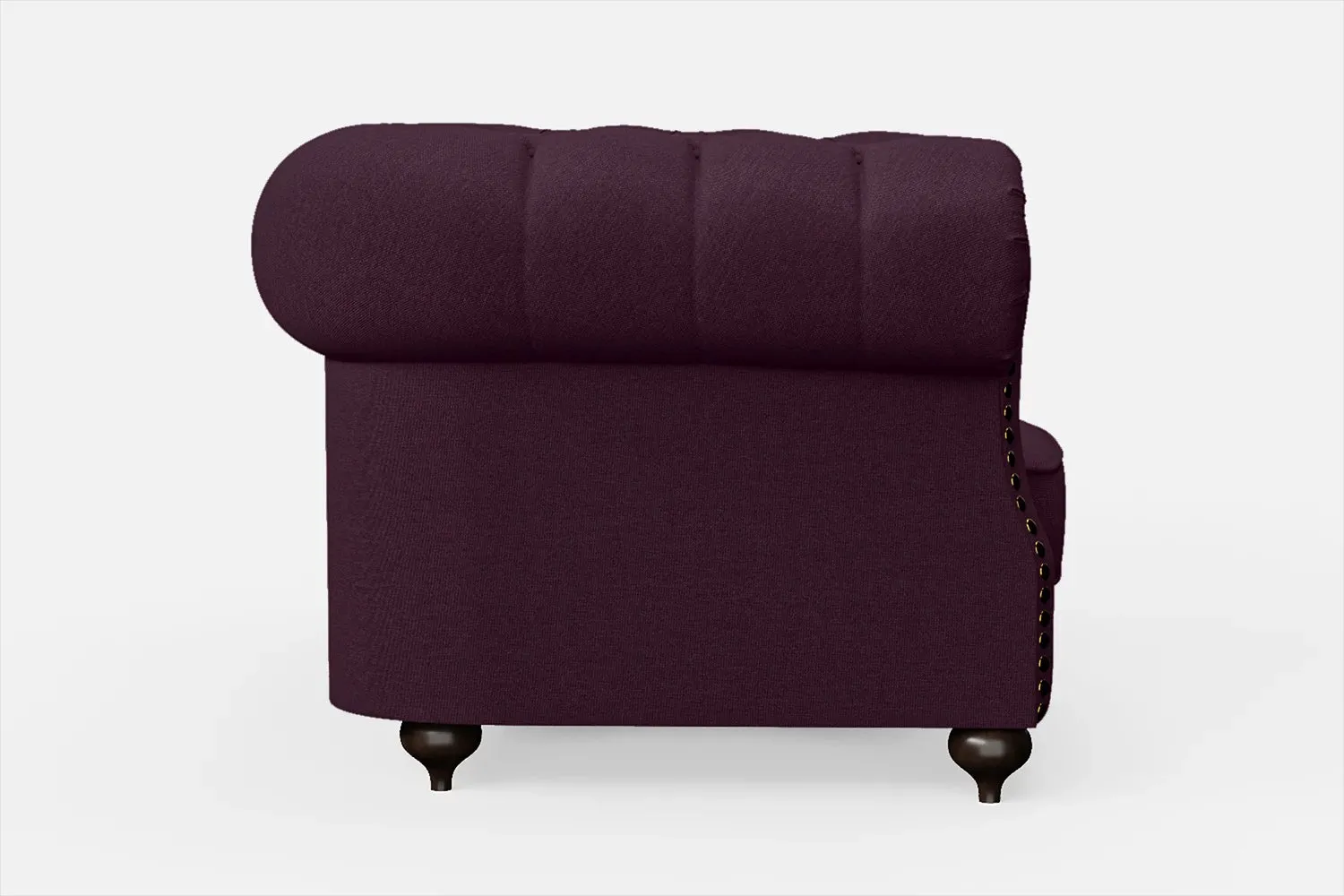 Bitonto Armchair Purple Linen Fabric