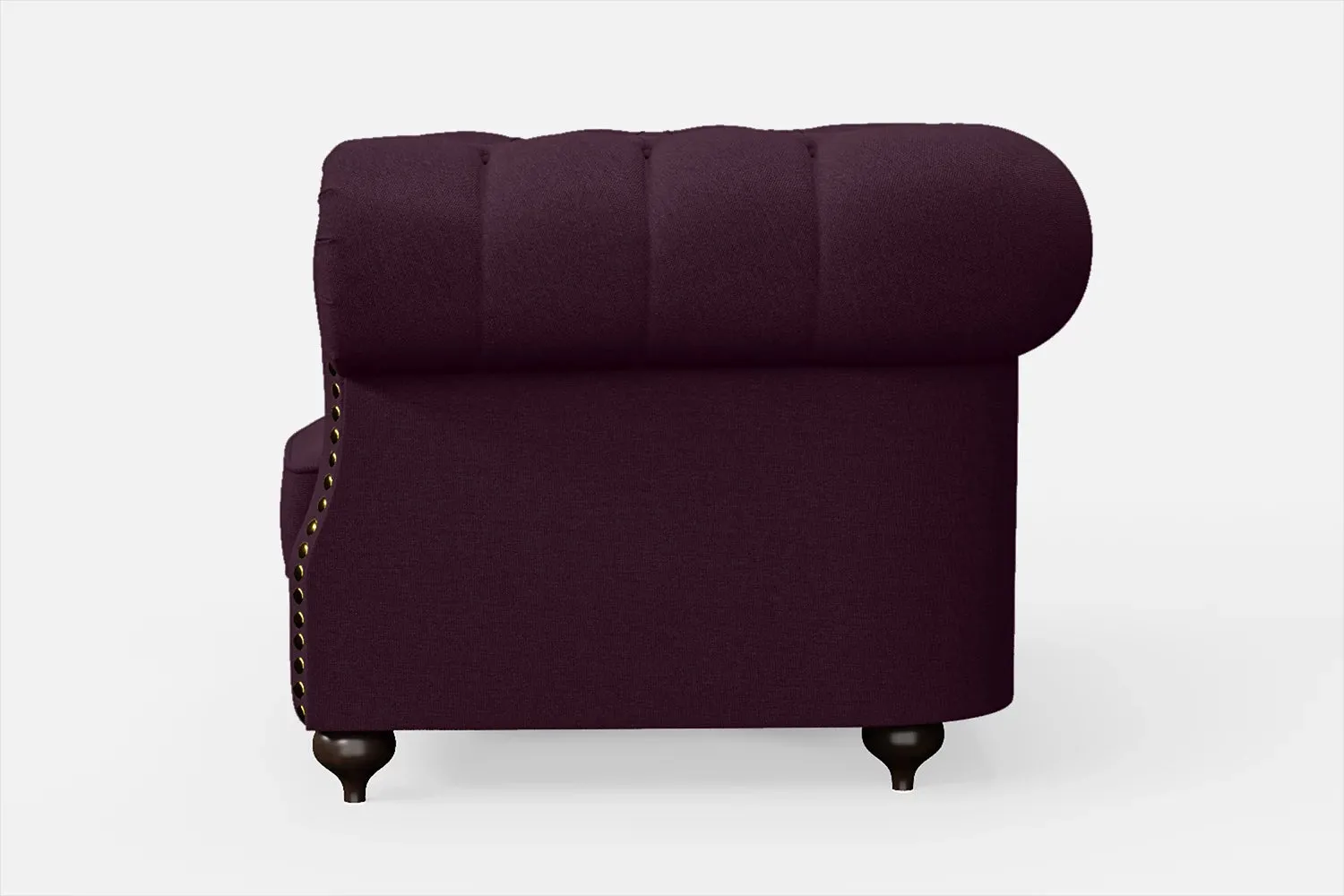 Bitonto Armchair Purple Linen Fabric