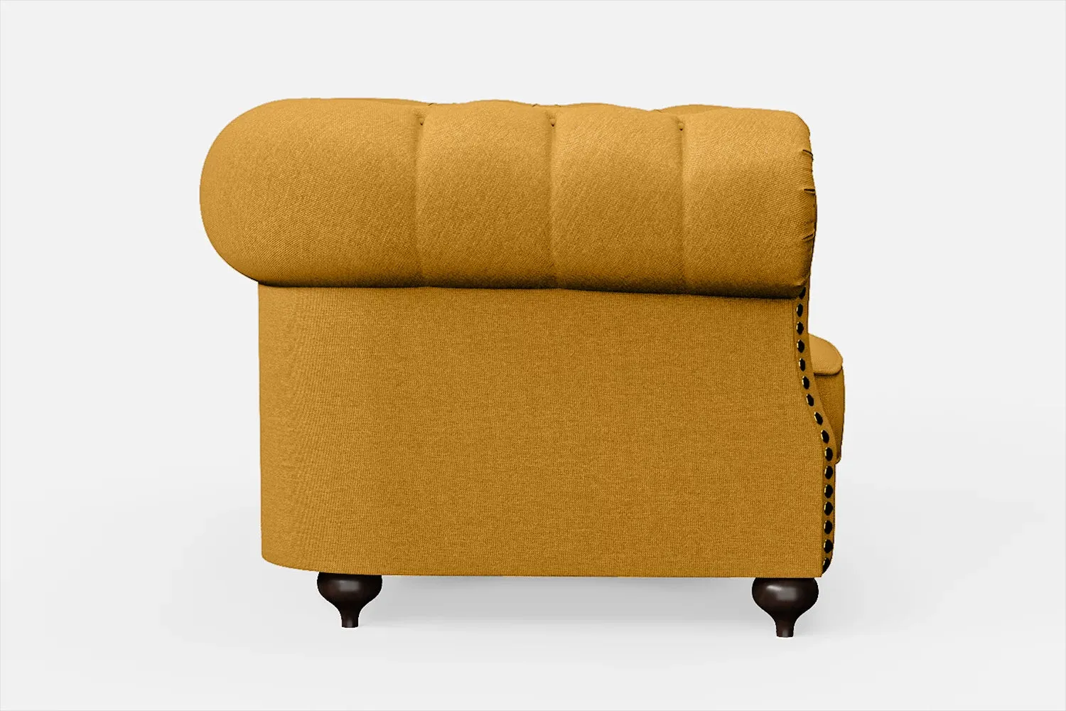 Bitonto Armchair Yellow Linen Fabric