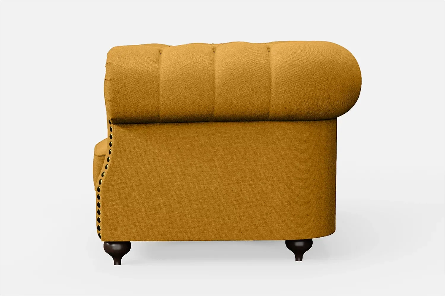 Bitonto Armchair Yellow Linen Fabric