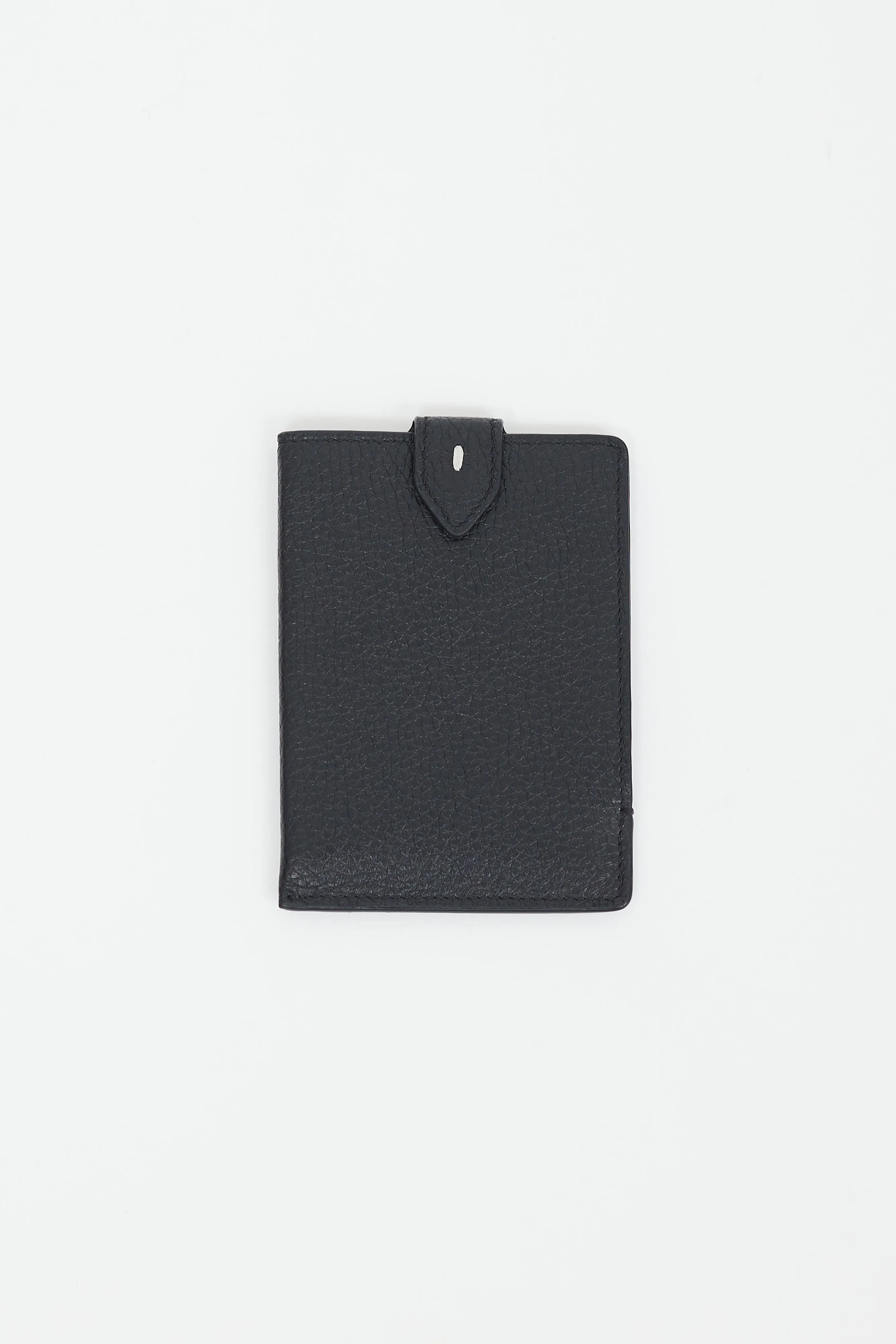 Black Leather Slip Passport Holder
