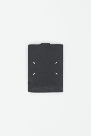 Black Leather Slip Passport Holder