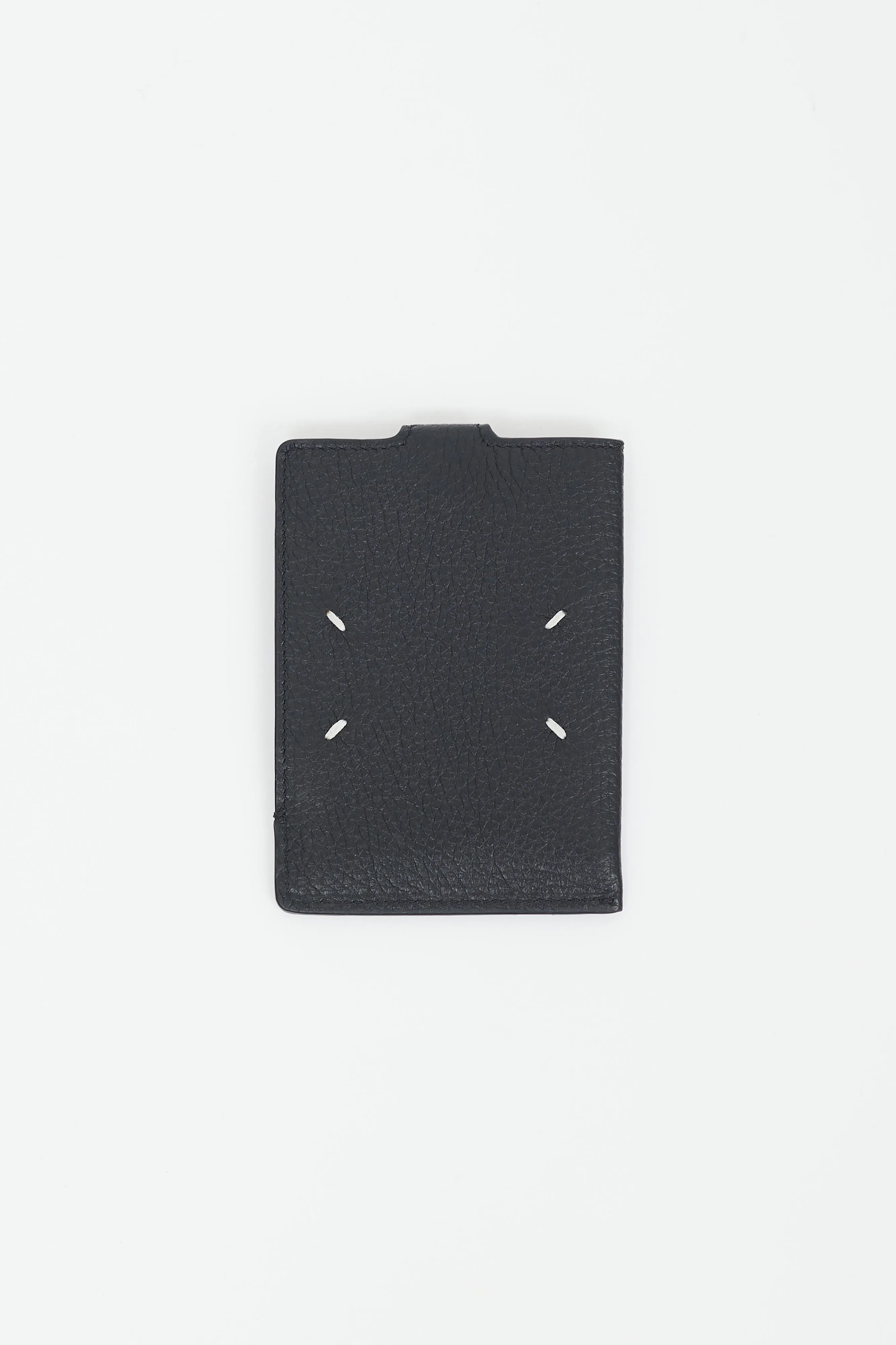 Black Leather Slip Passport Holder