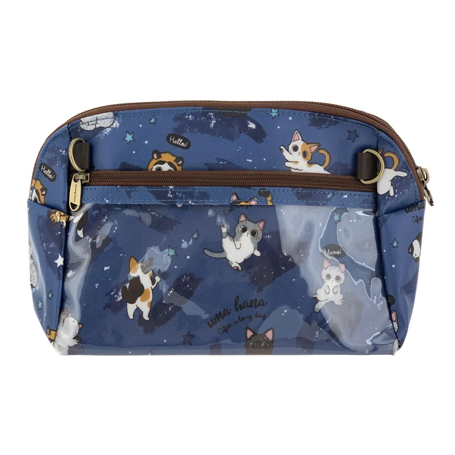 Blue Cat Yoga Mufe Crossbody Bag