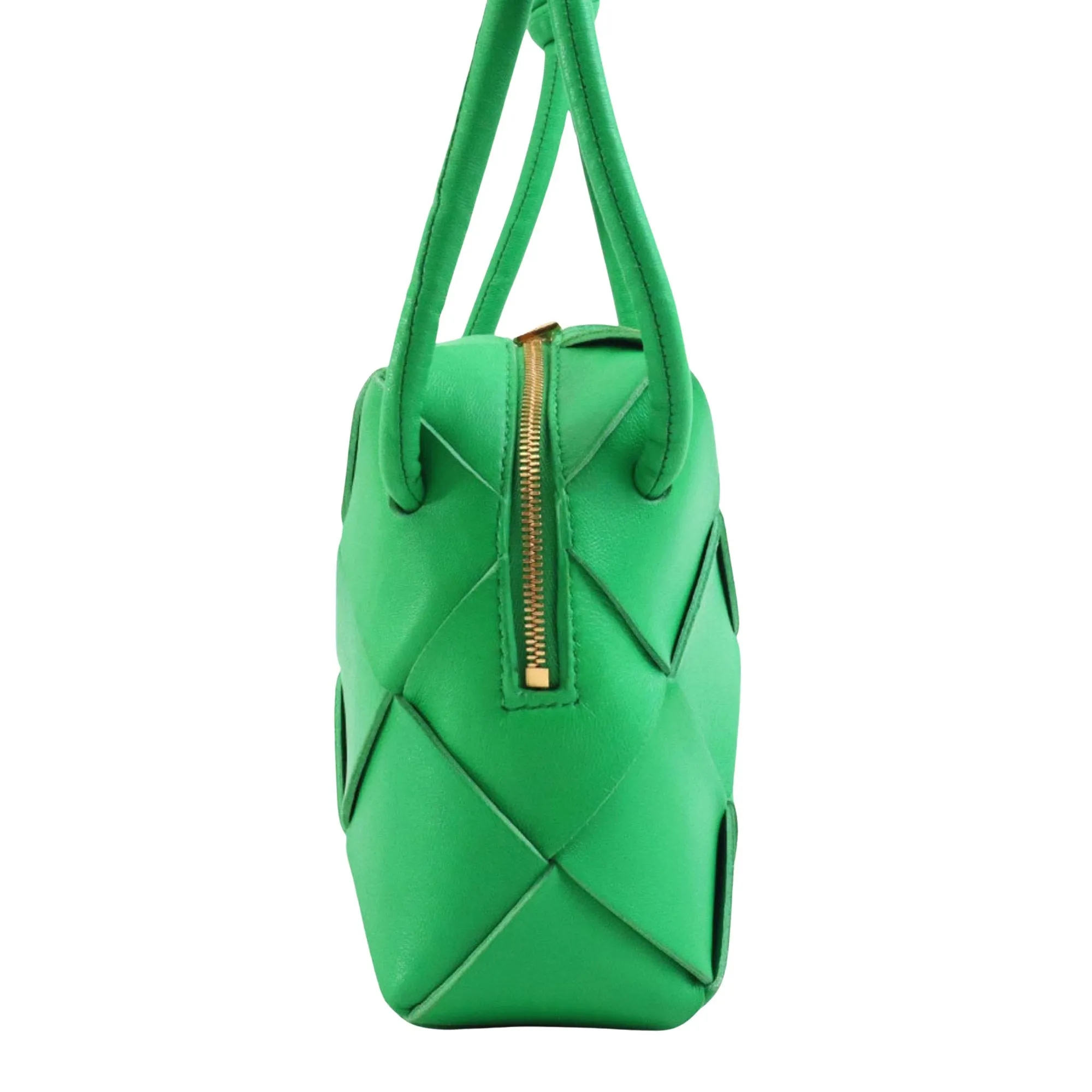 Bottega Veneta Cassette Green Leather Bag