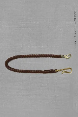 Braided Key Lanyard - Dark Brown