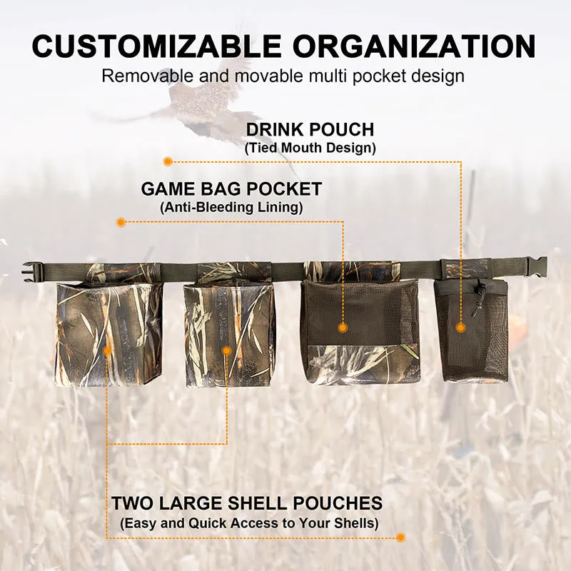 Camo Hunting Pack Waist Bag Pouch Adjustable Breathable for Hunting Dog Training