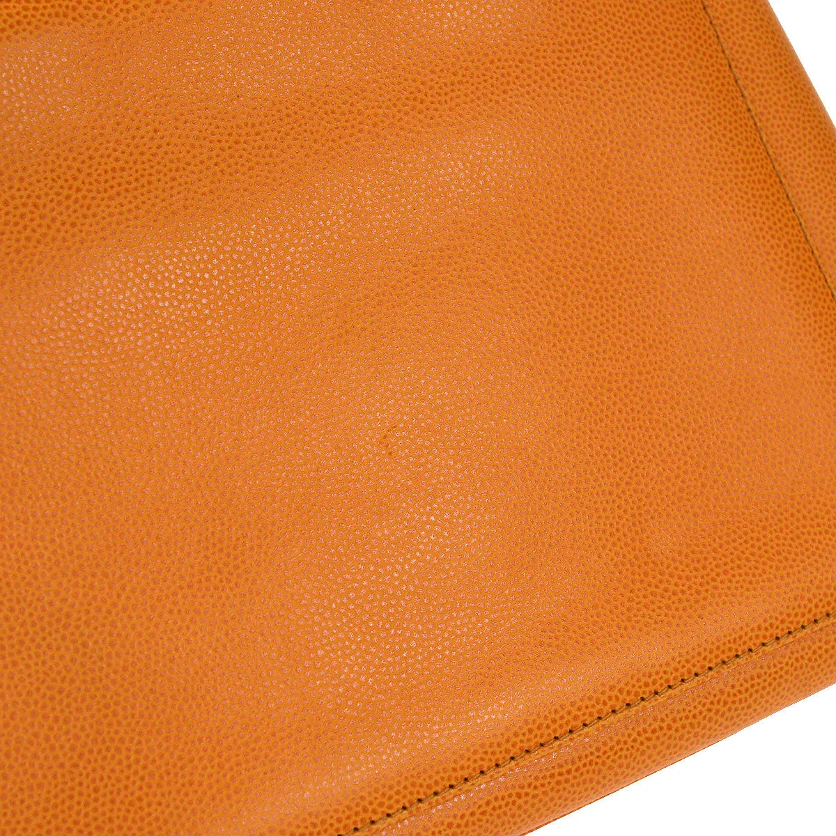 Chanel 1997-1999 Orange Caviar Medium Shopping Handbag