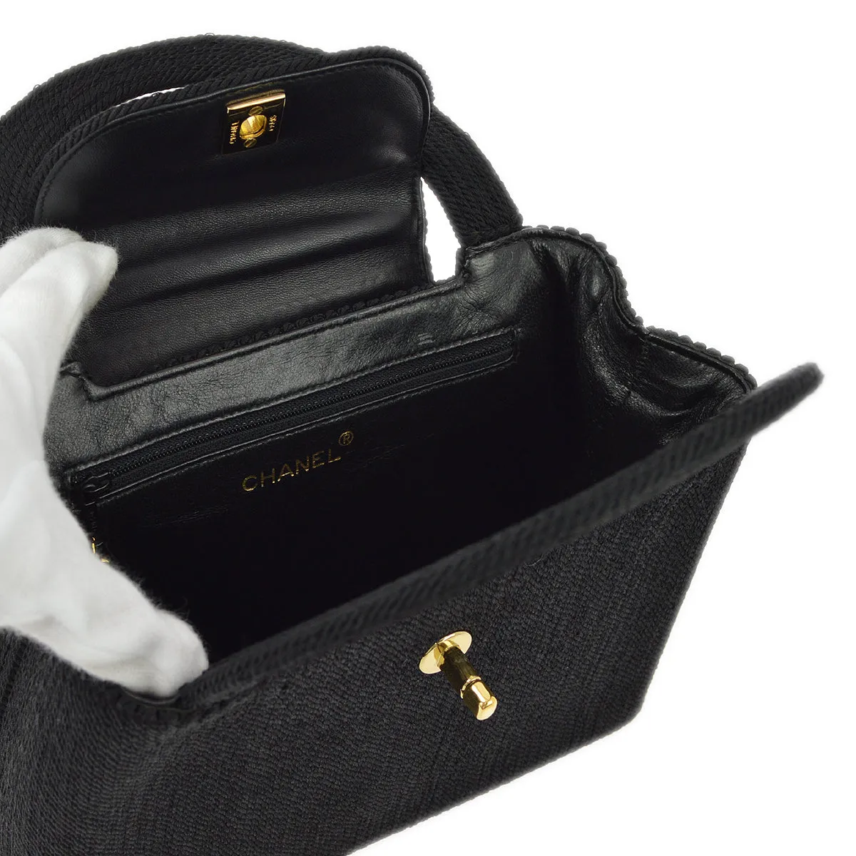 Chanel 1997-1999 Woven Shopping Tote Handbag