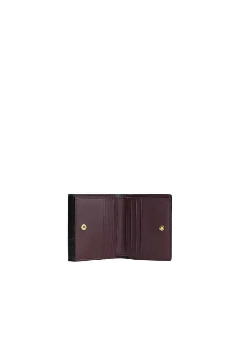 Coach Small Morgan Wallet Embossed Leather In Black CM263