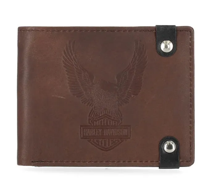 Crazy Horse Eagle Billfold w/Back ID, Brown