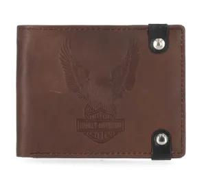 Crazy Horse Eagle Billfold w/Back ID, Brown