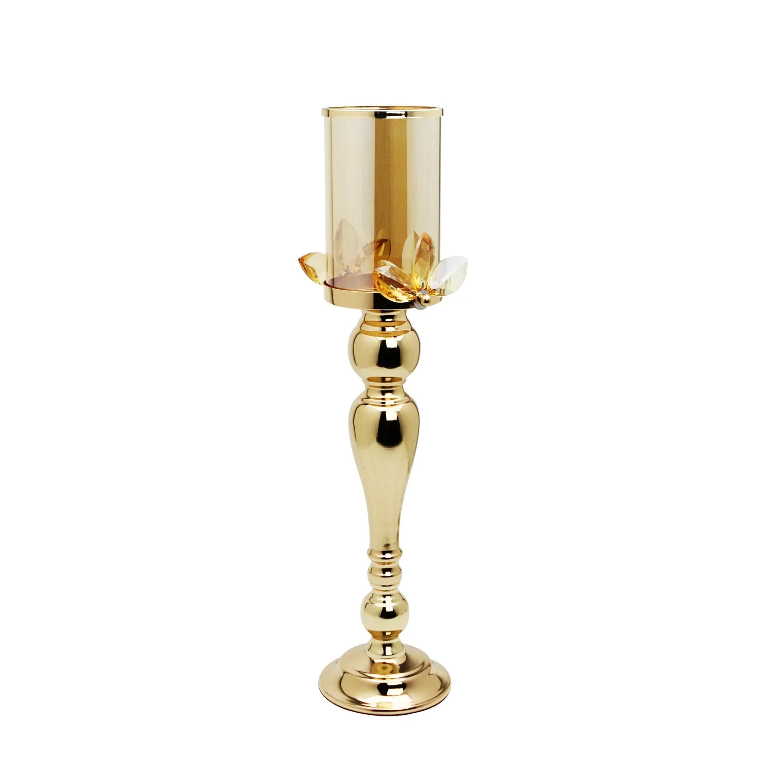 Crystal Pillar Candle Holder