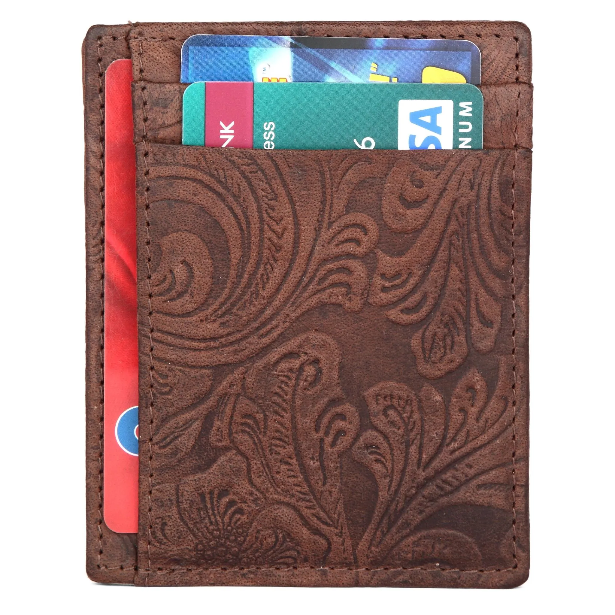 DALLAS RFID Protected Leather Card Holder for Men