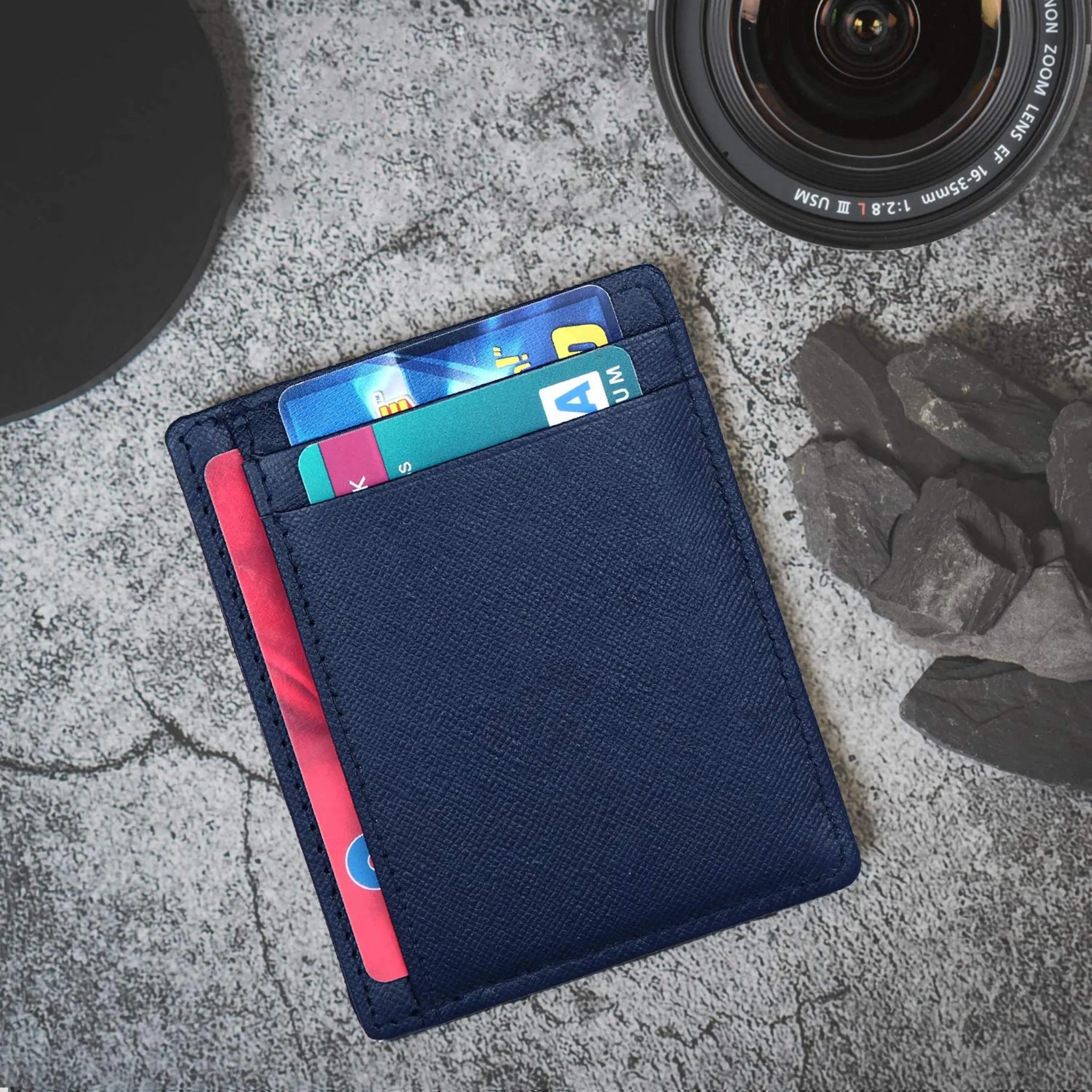 DALLAS RFID Protected Leather Card Holder for Men