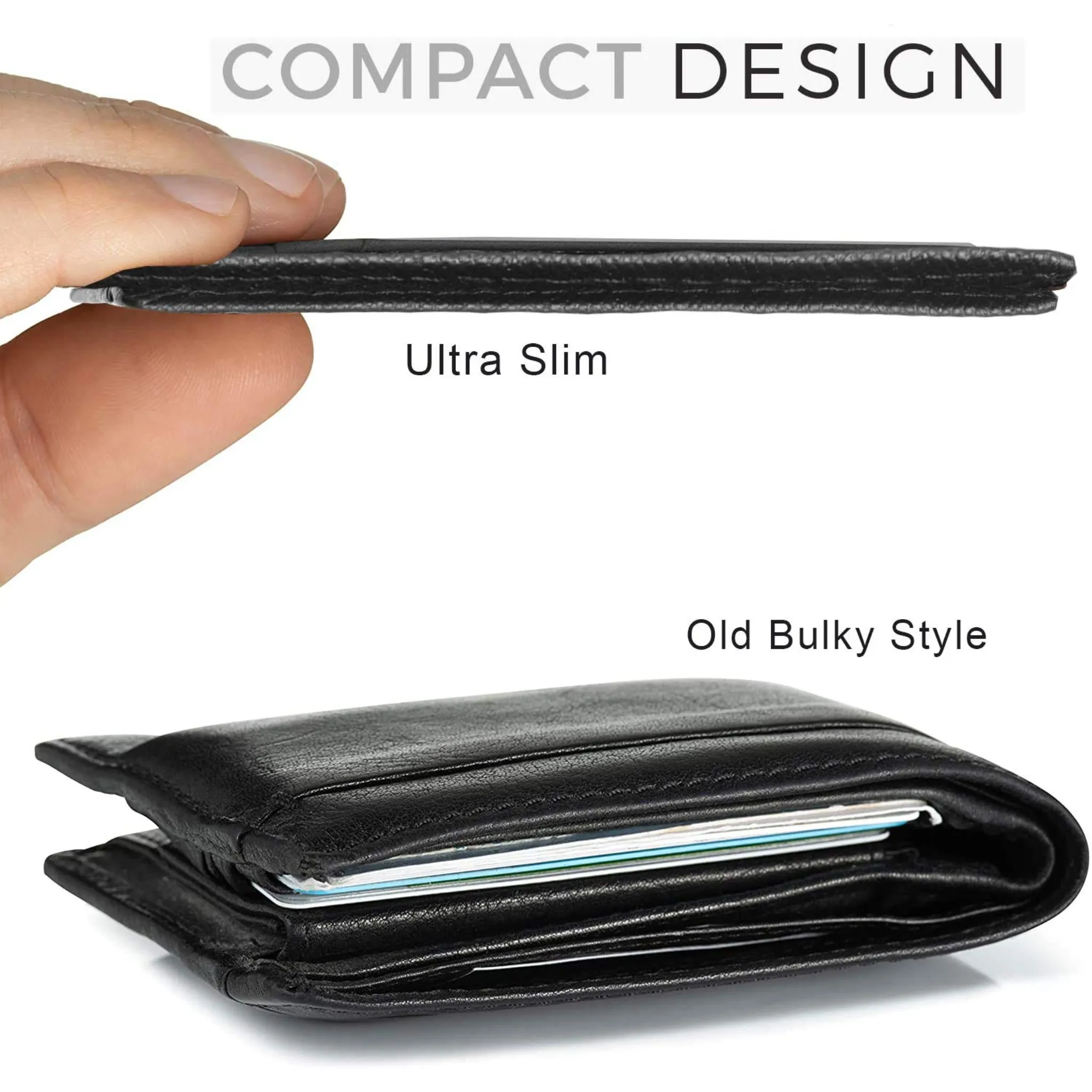DALLAS RFID Protected Leather Card Holder for Men