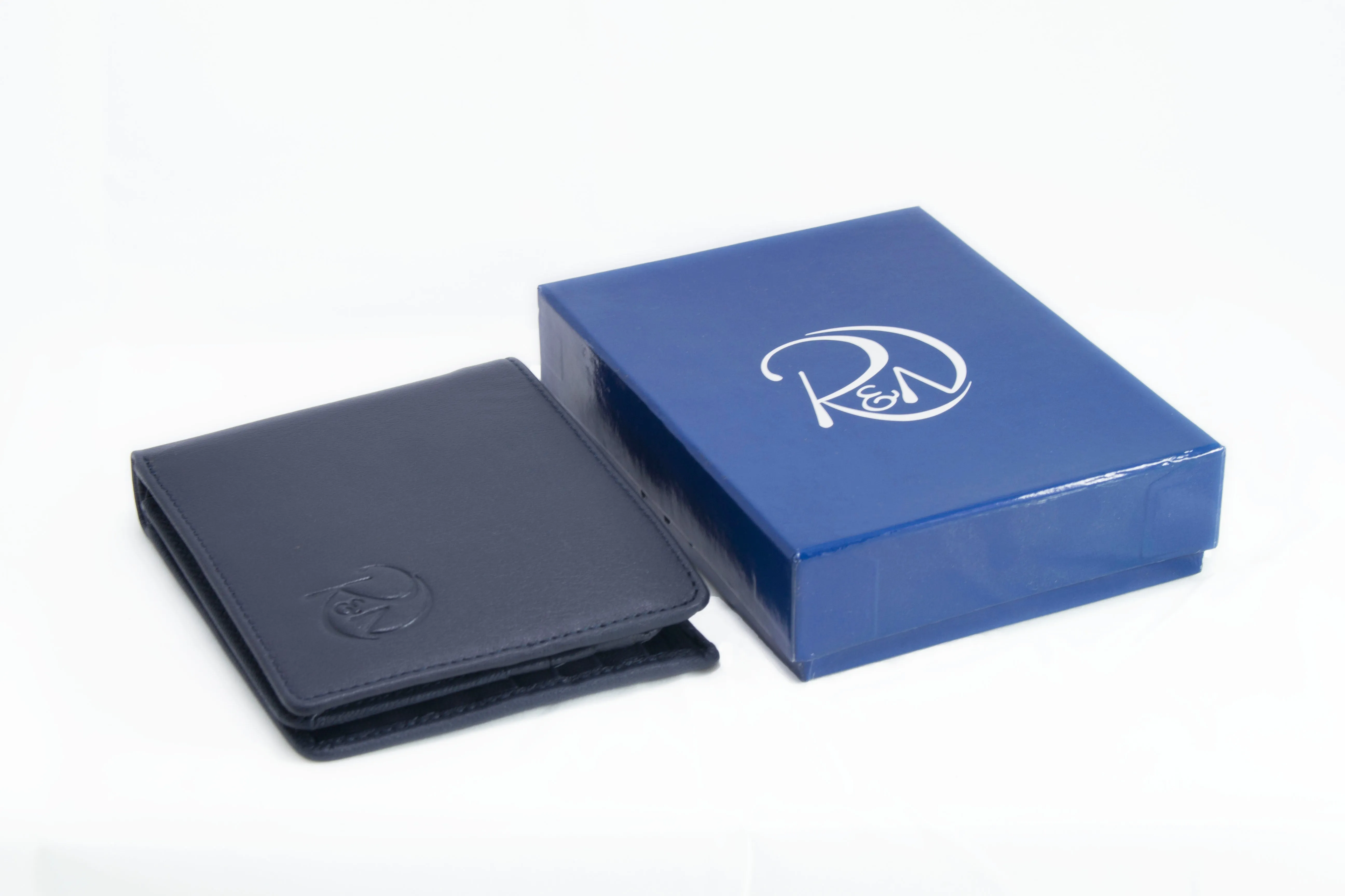 Dark Blue Genuine Leather Soft and Slim Wallet by ENAAF.