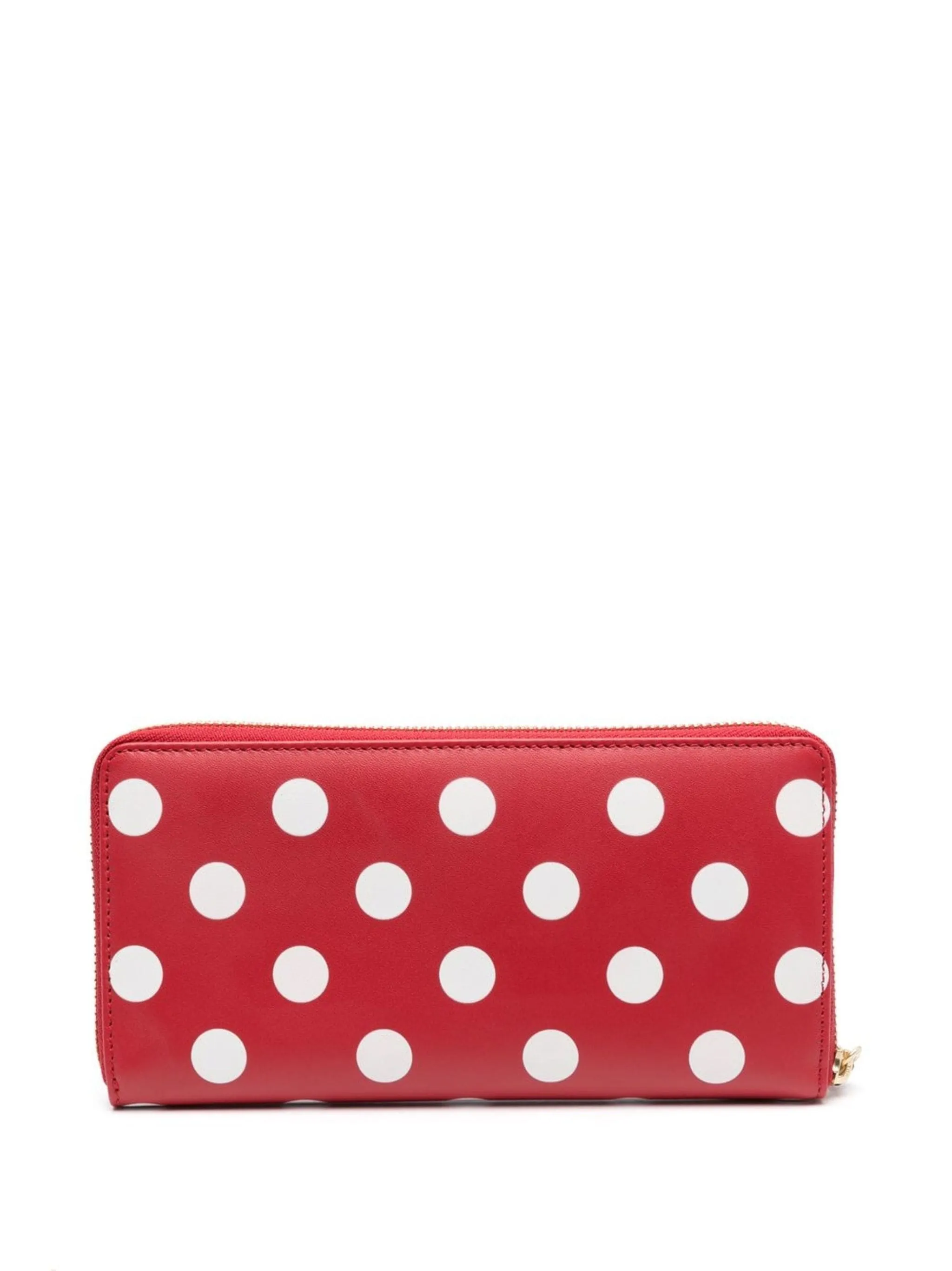 Dots Printed Leather Line Wallet