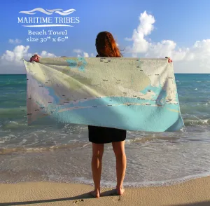 Emerald Isle Modern wave Quick Dry Towel