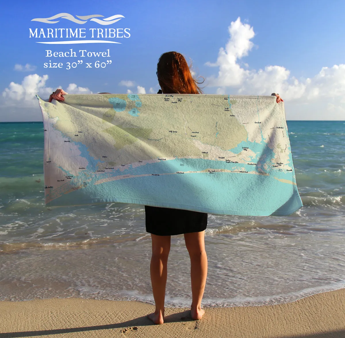 Emerald Isle Modern wave Quick Dry Towel