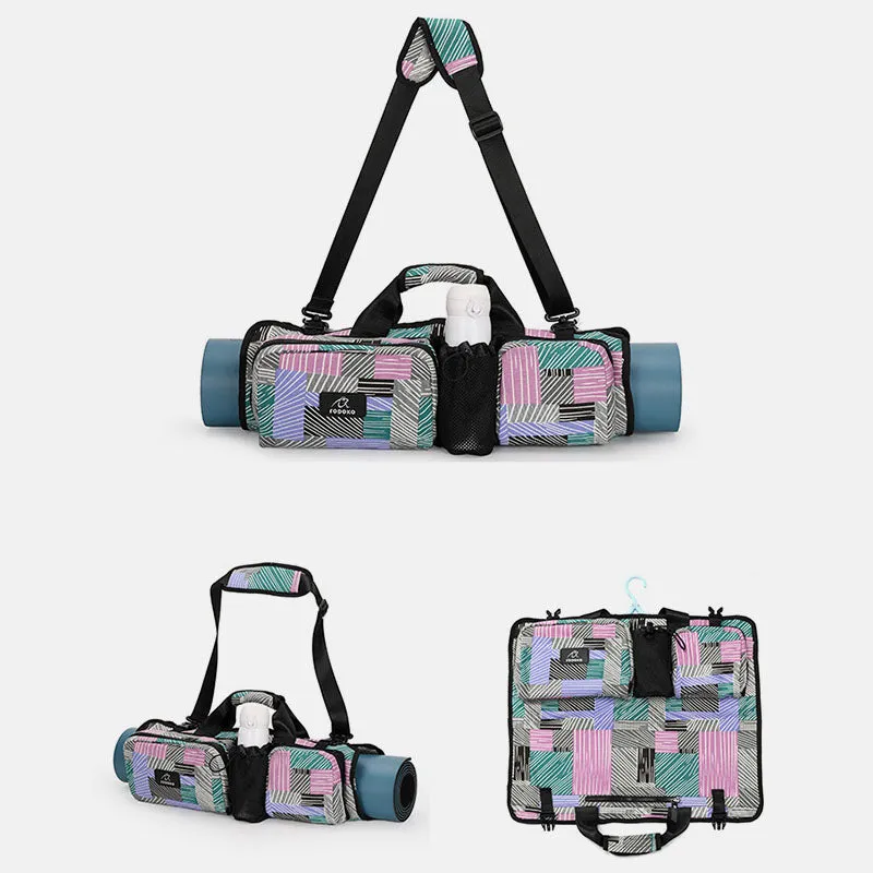 Exercise Yoga Mat Bag Carrier for Women Men with Multi-Pockets Adjustable Strap