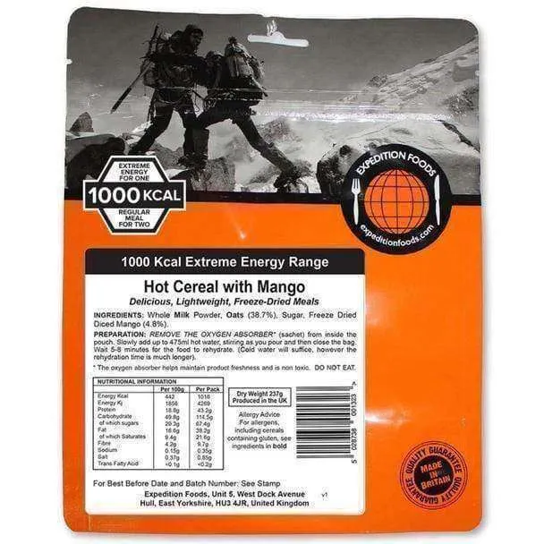Expedition Foods - Hot Cereal with Mango (Extreme Energy)