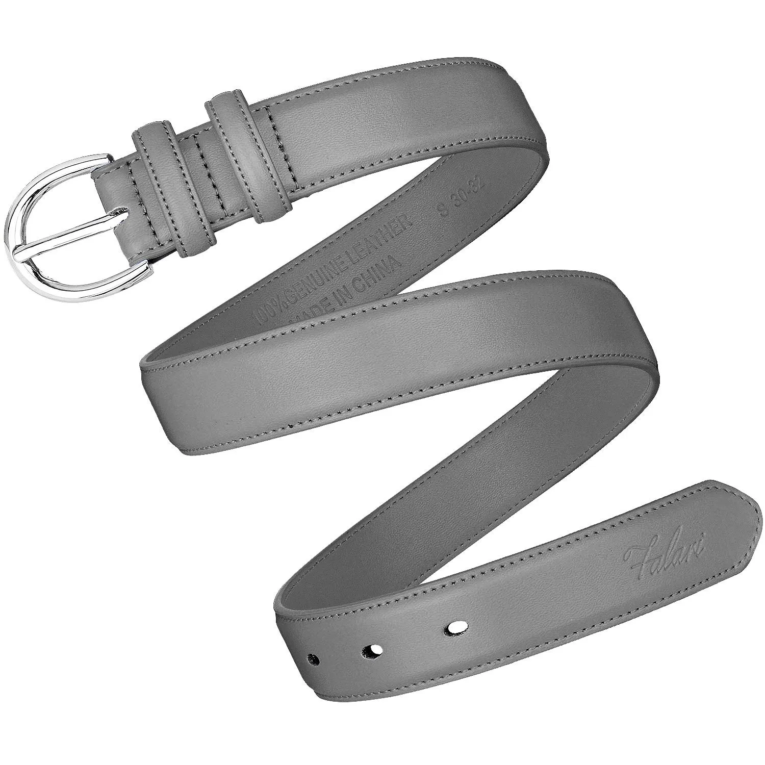 Falari Women Genuine Leather Belt Fashion Dress Belt With Single Prong Buckle 6028 Part 1