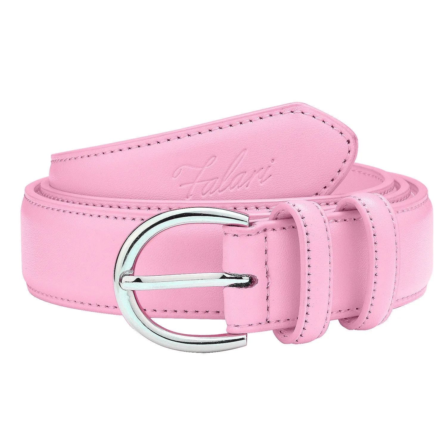Falari Women Genuine Leather Belt Fashion Dress Belt With Single Prong Buckle 6028 Part 1