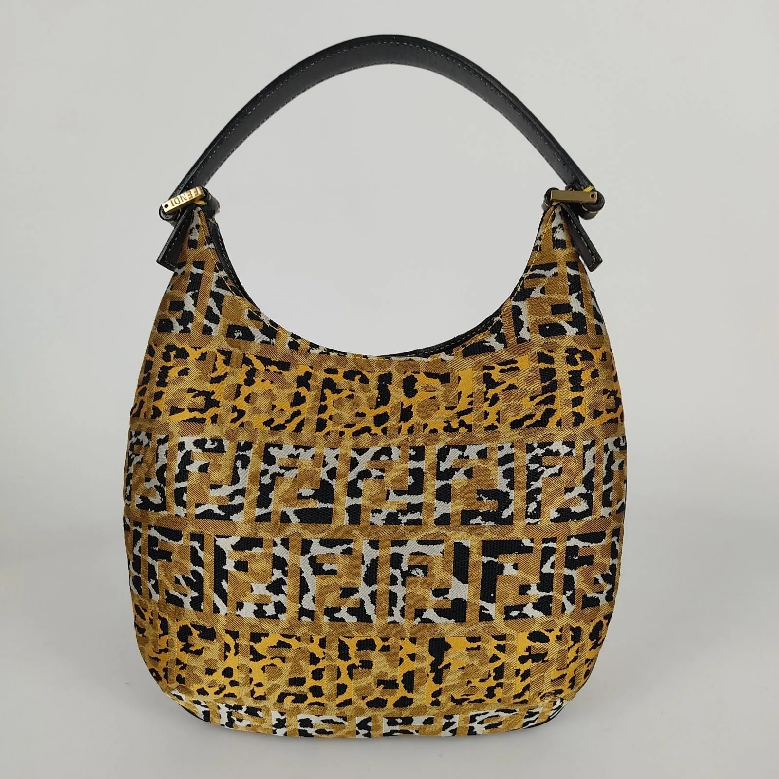 Fendi Fendi Hobo handbag in animalier canvas - '10s