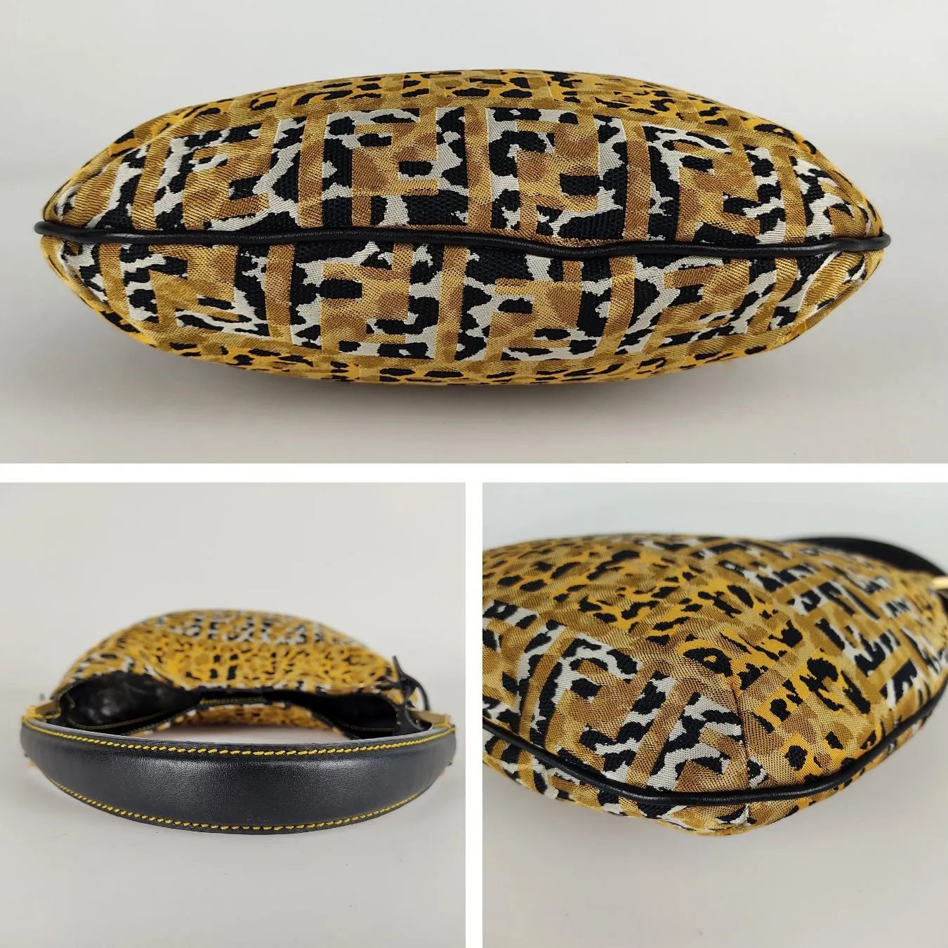 Fendi Fendi Hobo handbag in animalier canvas - '10s