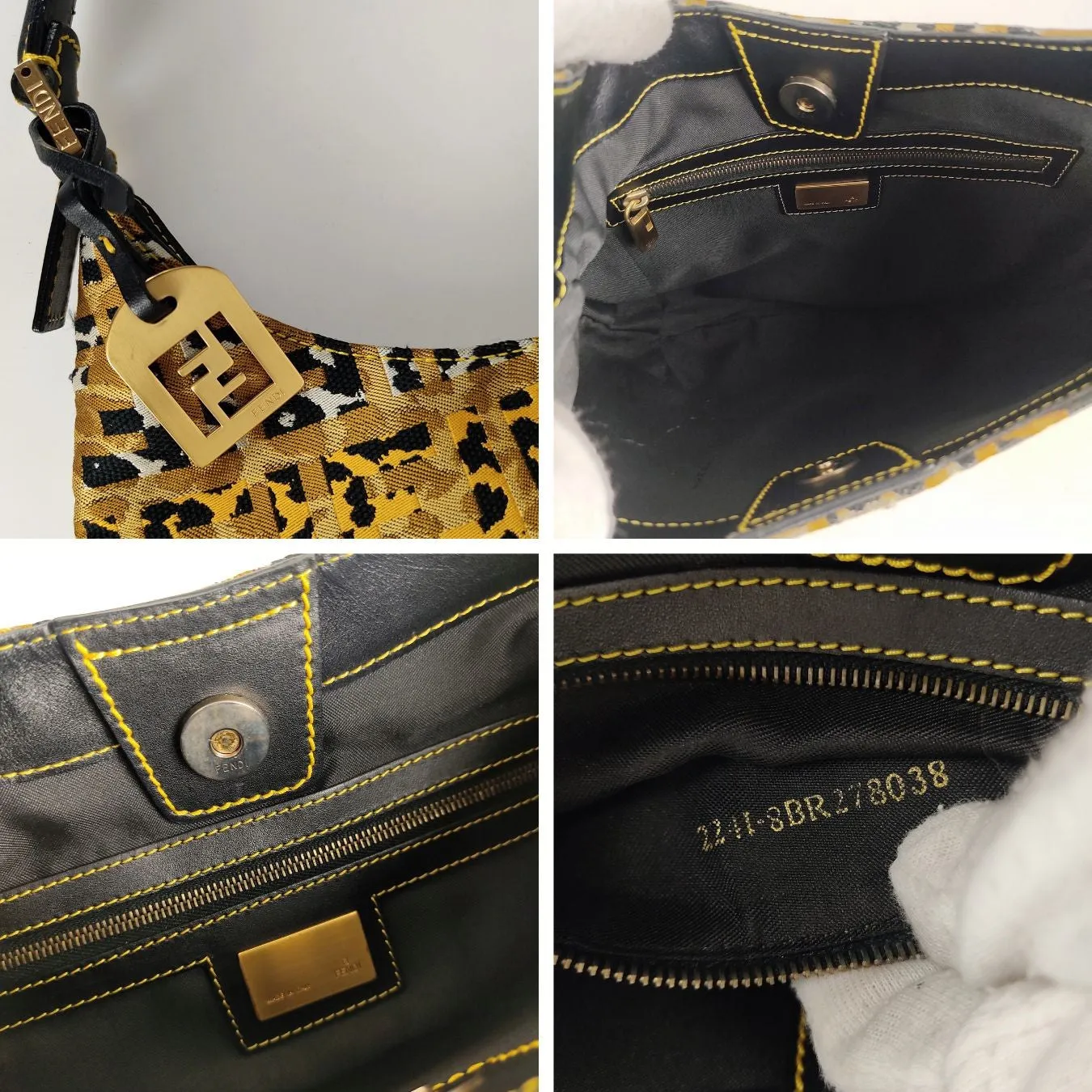 Fendi Fendi Hobo handbag in animalier canvas - '10s