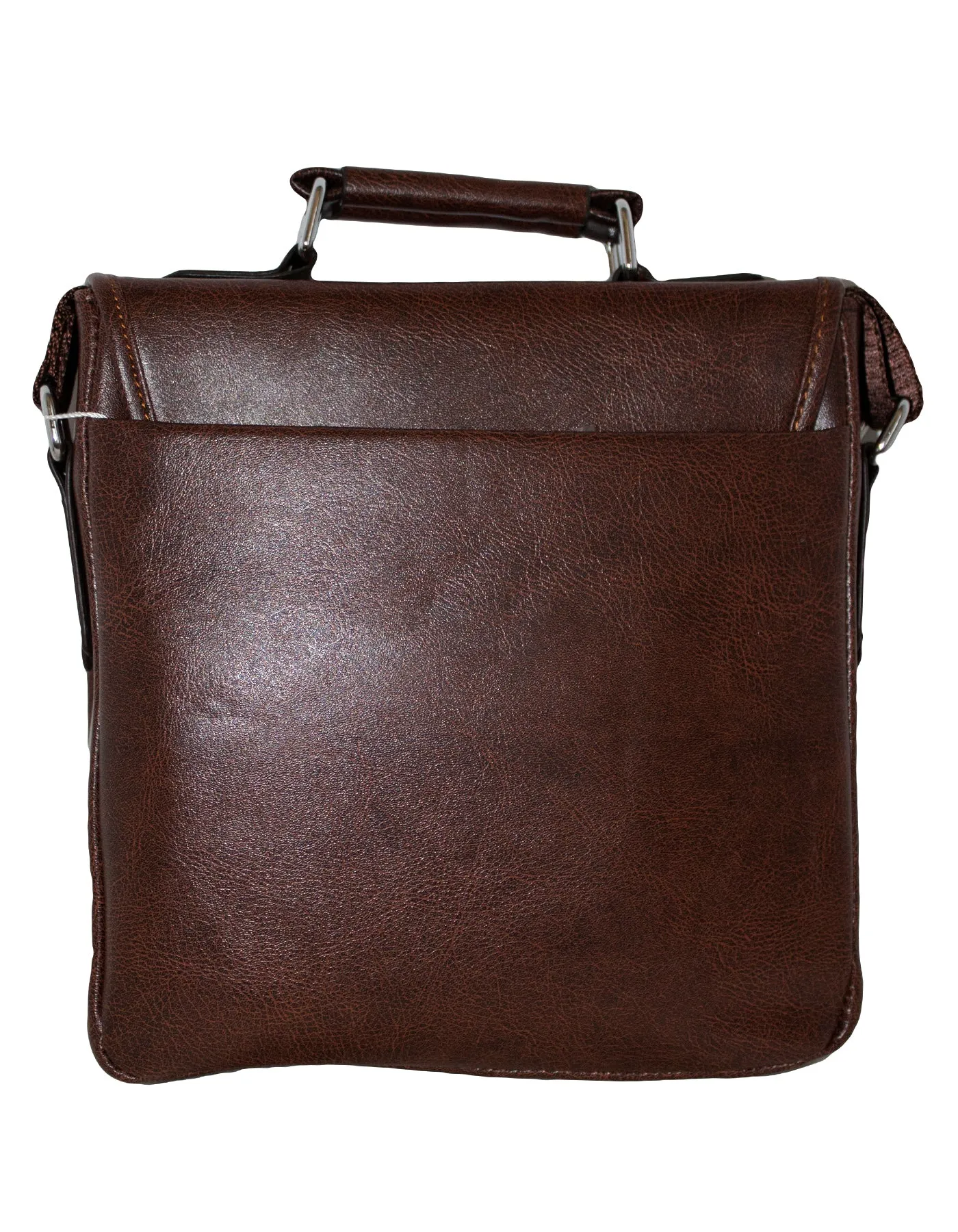 Fino HX-623 Unisex Basic Brown Faux Leather Sling Bag - Brown