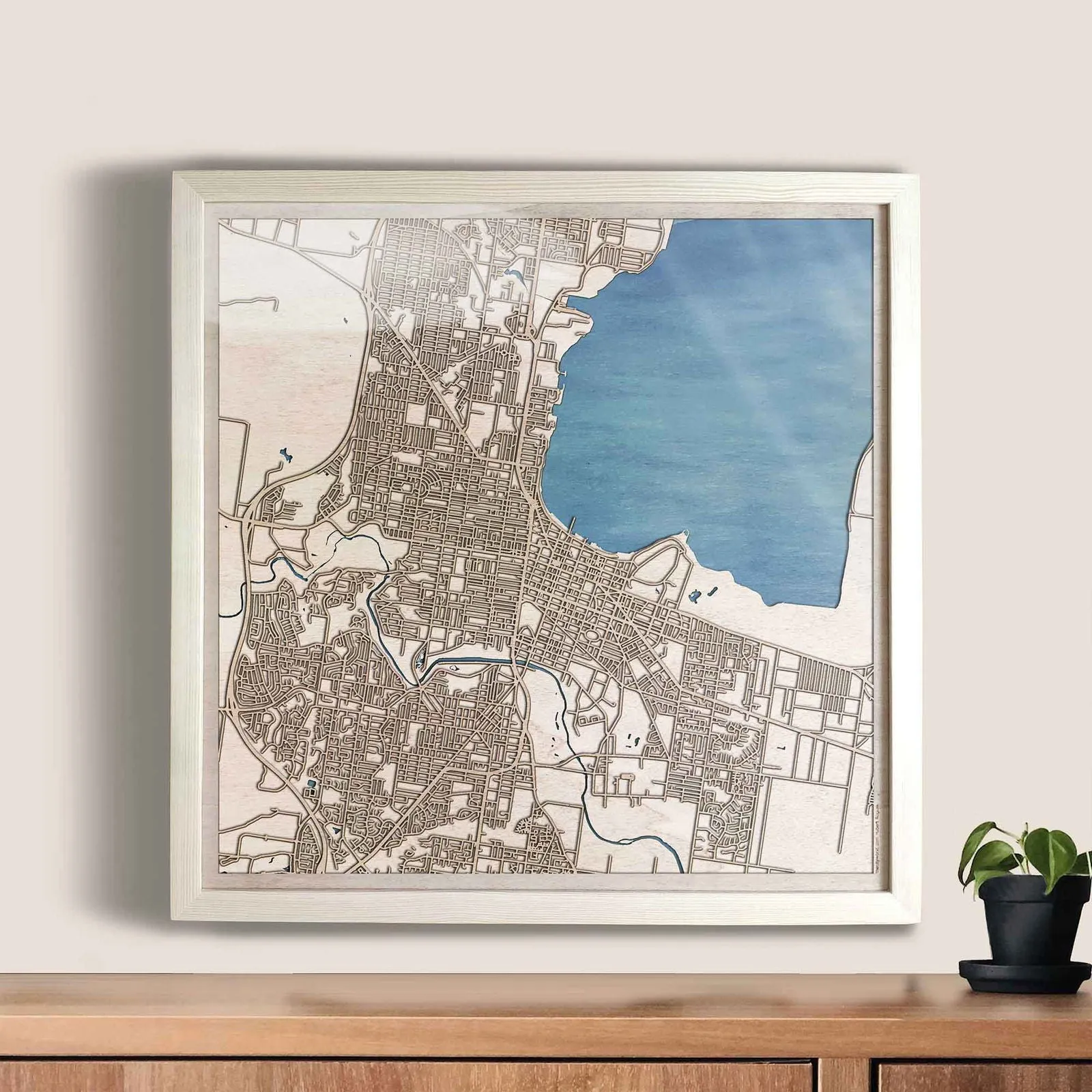 Geelong Wooden Map