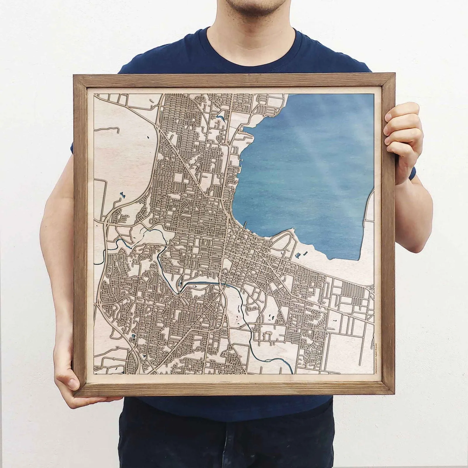 Geelong Wooden Map